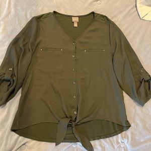 Olive Green Blouse
